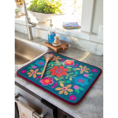 Reversible Drying Mat Garden Waves