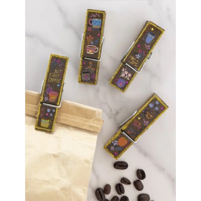 Happy Clips S/4 Brown Coffee Cup