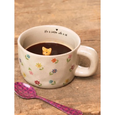 Peekaboo Mug Orange Cat